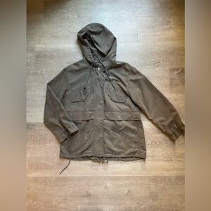 Club Monaco Women’s Hooded Full Zip Modal Blend Utility Jacket size S